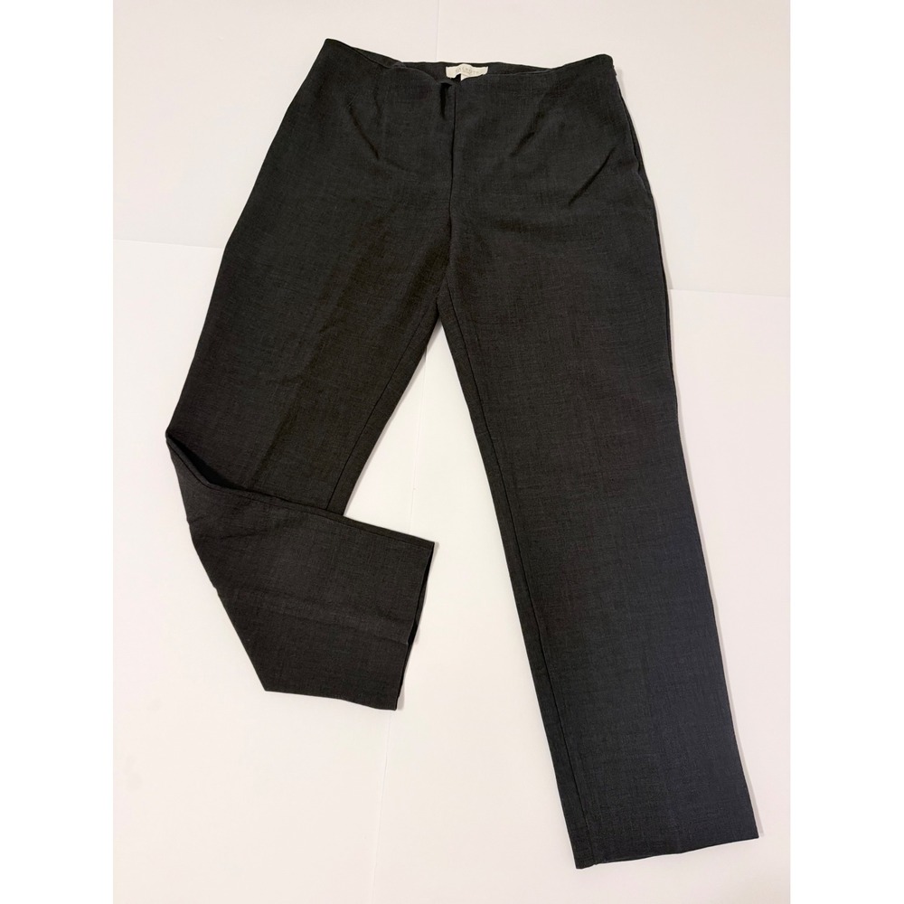 Talbots Petites Gray Straight Leg Dress Pants Size 12P Charcoal Heather Trousers